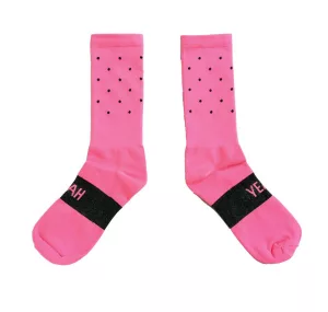 pink yeah socks side