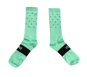 turquoise YEAH sock